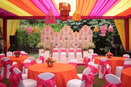 Backdrop and Ceiling — Mehendi decor — W GOA